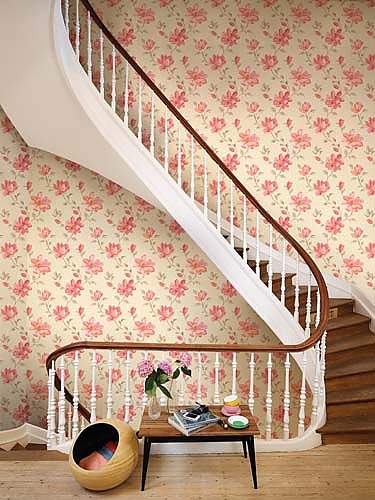 Обои Pastel Florals Grandeco – фото в интерьере холла Обои Pastel Florals Grandeco – фото в интерьере холла