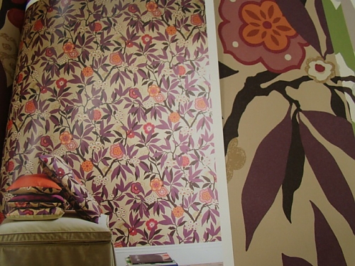 Обои Vintage Wallpapers Sanderson – фото в интерьере гостиной