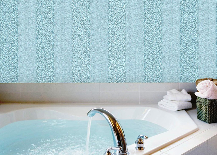 Стеклообои можно использовать в ванной, так как этот вид покрытия является влагостойким