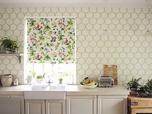 Обои Madison Wallpaper Sanderson – фото в интерьере кухни
