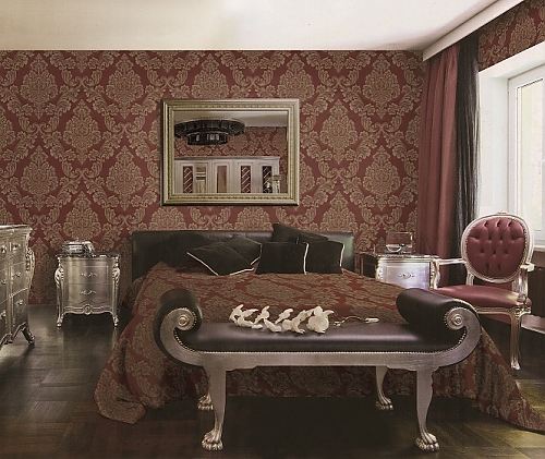 Обои Elegance Portofino - фото в интерьере спальни