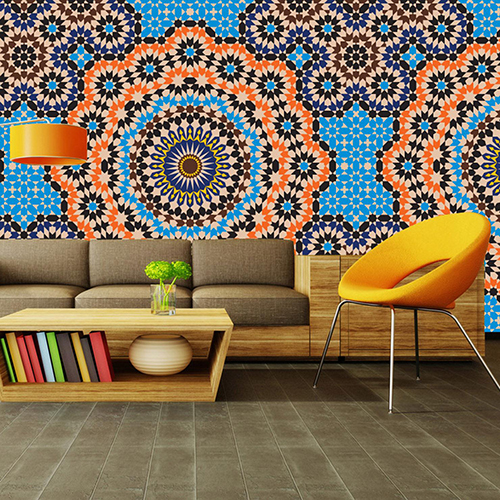 Мозаичные обои в интерьере марокканского стиля